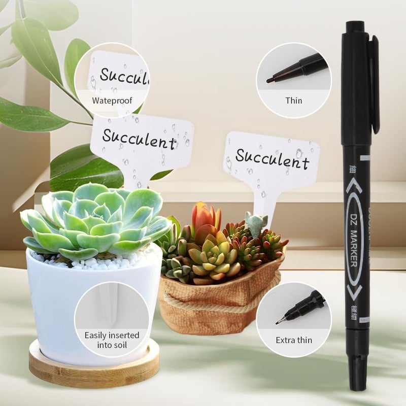 Bluckincle 200pcs Plant Labels, Garden Markers Signs, Outdoor Waterproof Stakes, 4 Inch Plastic Tags for Seedlings, Gardening Supplies, Greenhouse Accessories, Nursery - Image 4